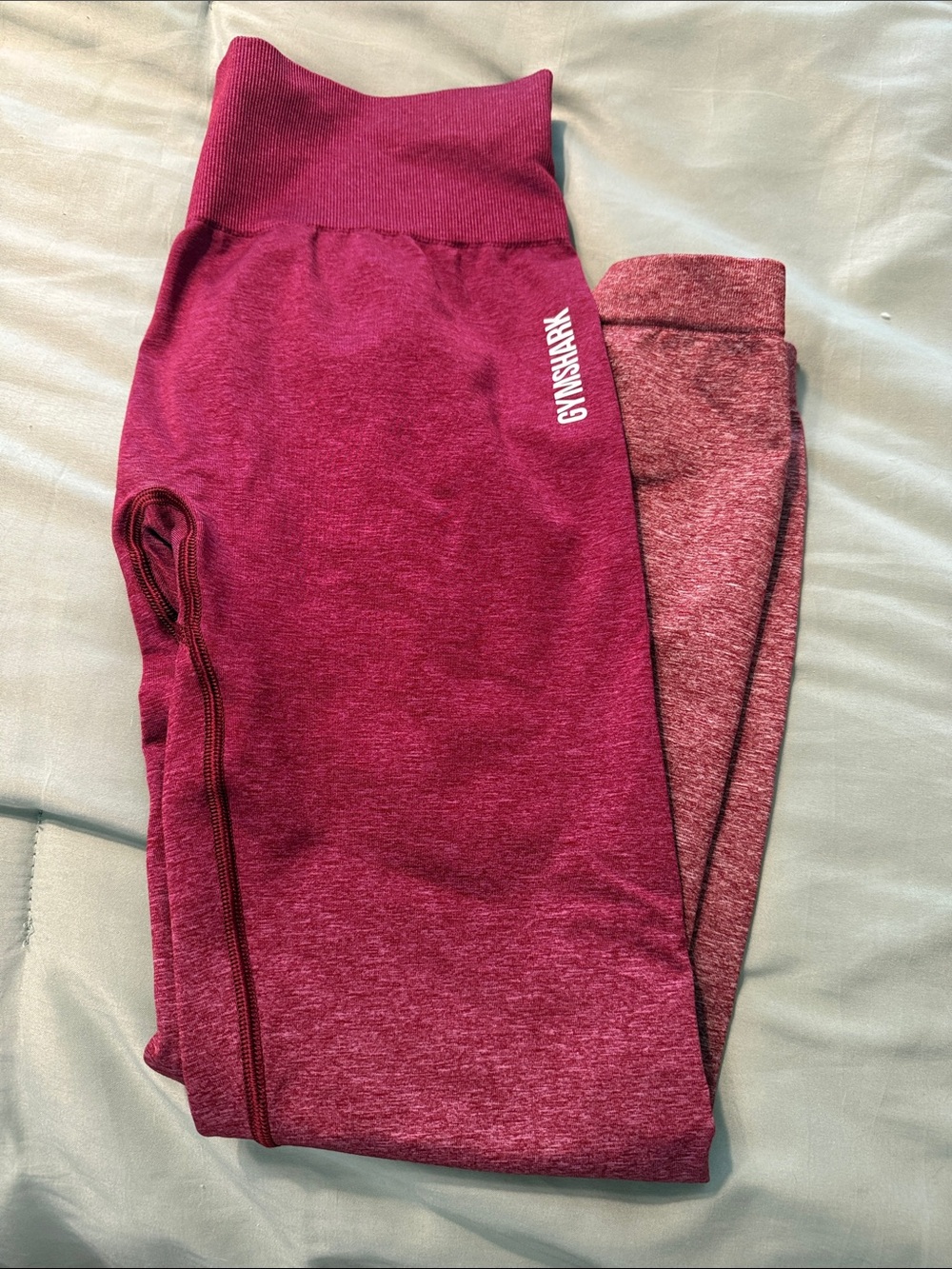Gymshark Seamless High-Waist Leggings - Burgundy Pink Heather